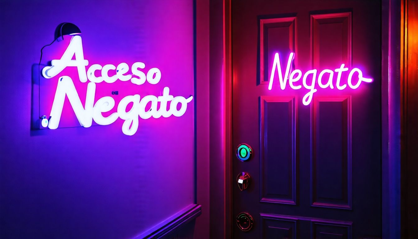 Porta chiusa con segno luminoso 'Accesso Negato' per Crazy Time Live Casino.